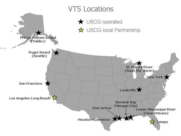 Vessel Traffic System Map